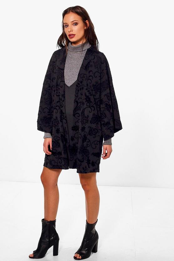 Boutique Anna Velvet Burn Out Kimono